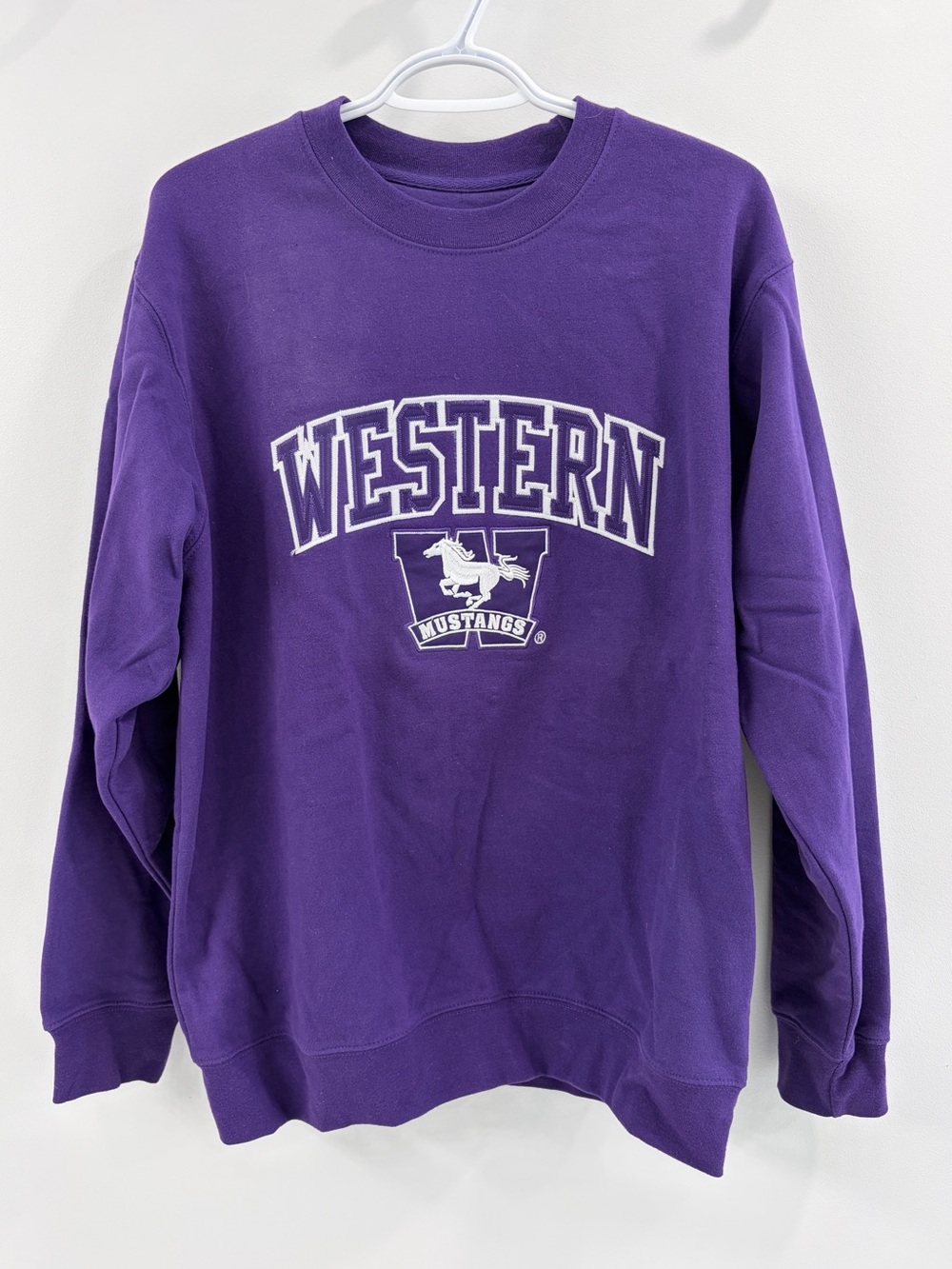 Western Mustangs Purple Crewneck Sweatshirt - Medium